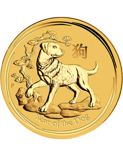 AUSTRALIAN GOLD 2018 2 OZ PERTH GOLD DOG