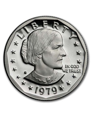 US Mint Susan B Anthony Proof Dollar Coin