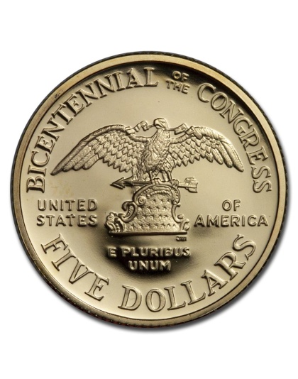 1989 US Mint Congressional $5 Gold Proof