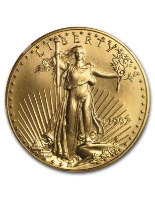 AMERICAN GOLD EAGLE NGC AND PCGS 1997 1 OZ AMERICAN GOLD EAGLE NGC MS70