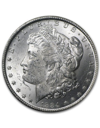 1884 Morgan Silver Dollar Carson City Uncirculated GSA