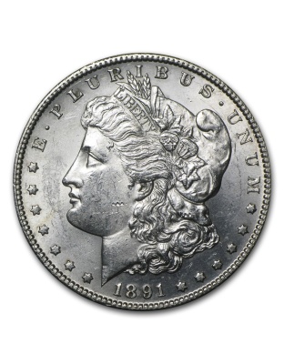 1891 $1 Morgan Silver Dollar