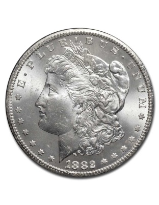 1882 Morgan Silver Dollar Carson City Uncirculated GSA