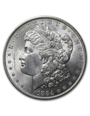 1884 $1 Morgan Silver Dollar