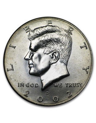 2002 $.50 American Silver Kennedy BU