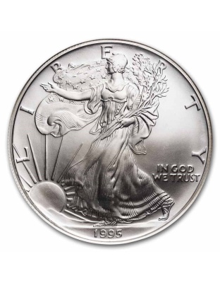 1995 American Silver Eagle MS-69 NGC Toned