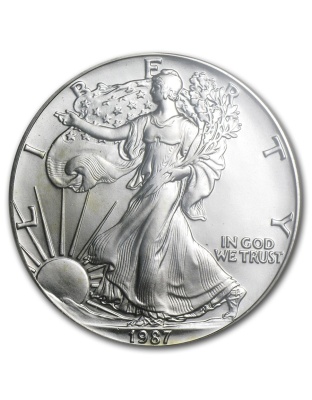 1987 $1 American Silver Eagle MS-69 NGC