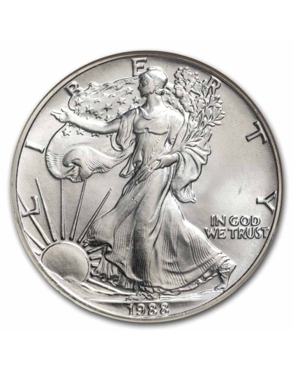 1988 $1 American Silver Eagle MS-69 NGC