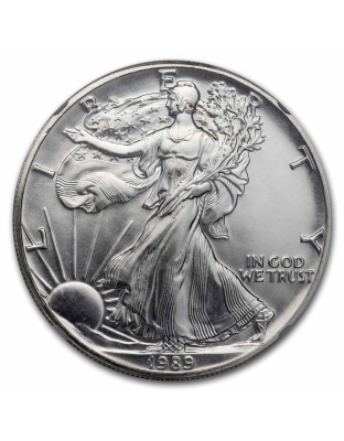 1989 $1 American Silver Eagle MS-69 NGC