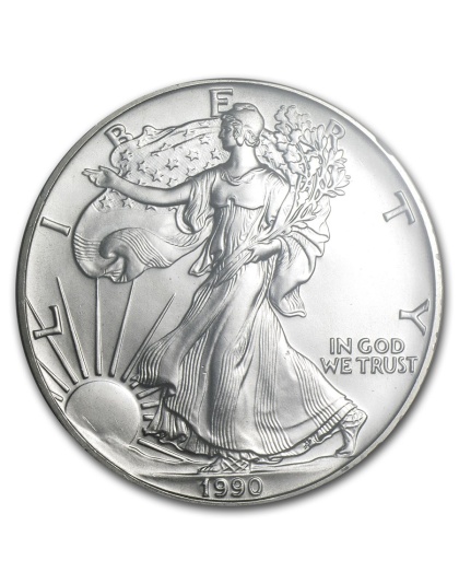 1990 $1 American Silver Eagle MS-69 NGC