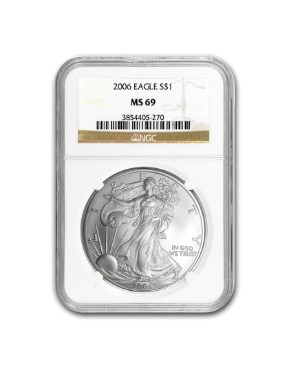 2006 $1 American Silver Eagle MS-69 NGC