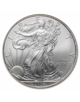 2008 $1 American Silver Eagle MS-69 NGC