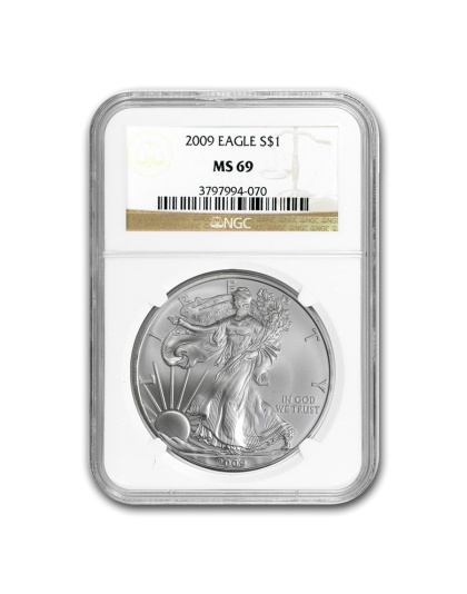 2009 $1 American Silver Eagle MS-69 NGC