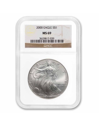 2000 $1 American Silver Eagle MS-69 NGC