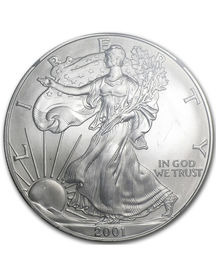 2001 $1 American Silver Eagle MS-69 NGC